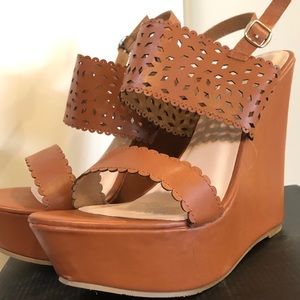 Tan/Brown Heel Wedges (Size 10)